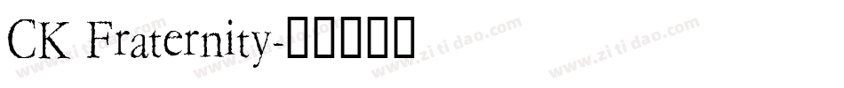 CK Fraternity字体转换